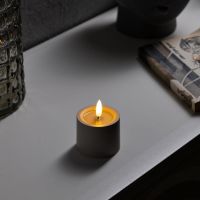 Elegant LED candle Beige size 8 cm