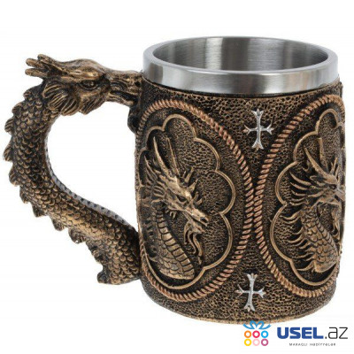 Stainless steel mug, 460 ml, Drakaris dragon