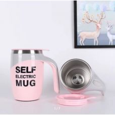 Termos fıncan qarışdırıcı qapaqlı 400ML Pink Self Stirring Mug