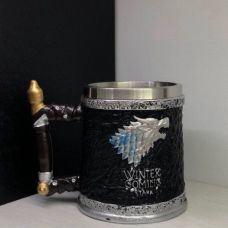 Stainless steel mug, 460 ml, Game of Thrones Winter is Coming Stark