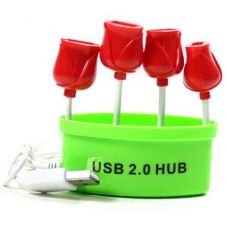 USB 2.0 4-х портовый хаб "Roses" кабель 50 см