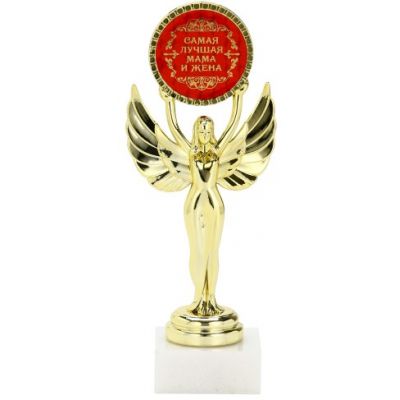 Award Statue “Nika” Best Mom and Wife Gold 18 cm