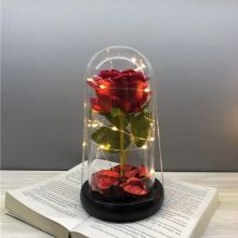 Роза под стеклом с LED подсветкой