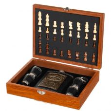 Подарочный набор Шахматы с флягой Jack Daniel's Джек Дэ́ниелс
