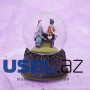 Musical snow globe couple in love "On the other side"