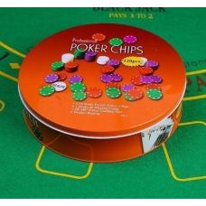 Poker üçün peşəkar fişkalar + oyun kartlarının 2 kötüyü