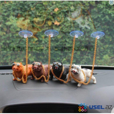 Toy on the panel of the car "Bulldog"