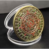 Aztec Gold Dragon Calendar Coin