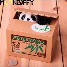Stealing Money panda Coin Bank with Meow Effects
