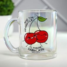 Glass mug "Cherry"
