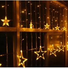 Festoon Led String Lights Star Garland On Window Curtain Indoor Tree Decoration 