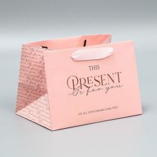 Gift bag with a wide bottom “Present”