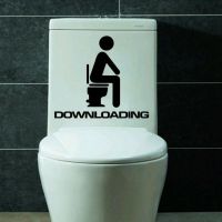 Водонепроницаемая наклейка для туалета "DOWNLOADING"