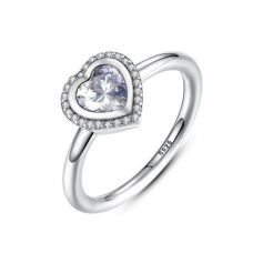 Женское серебряное кольцо 925 пробы "Сердце Любви" BAMOER- Ликвидация