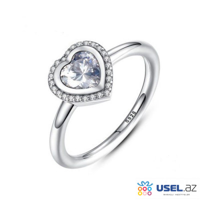 Женское серебряное кольцо 925 пробы "Сердце Любви" BAMOER