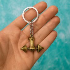 Dumbbell keychain