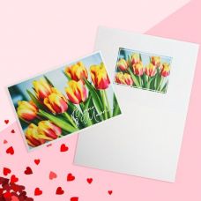 Postcard "March 8", tulips
