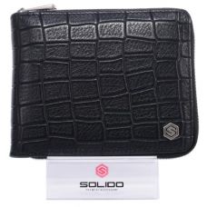 Solido kişi üçün dəri pulqabı bi-ford, qara