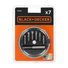 Ağacın dəsti və Black & Decker A7090-XJ Screwdriving Set 7 Piece-in maqnit sahibi