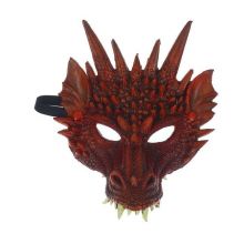 Карнавальная маска "Дракон", цвет красный
