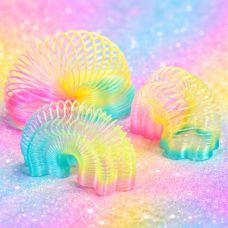 Антистресс радужная игрушка-пружина Слинки (Slinky)