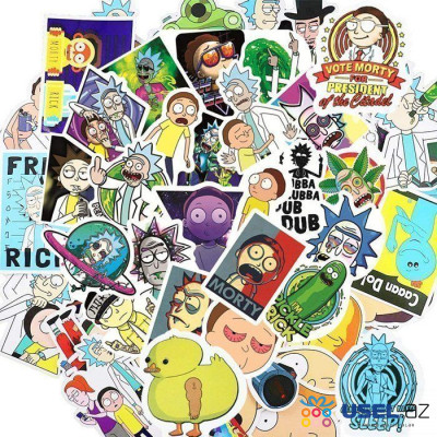 Наклейки стикеры из сериала и комиксов Рик и Морти / Rick and Morty Stickers