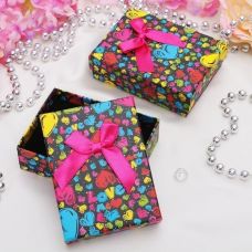 Gift box for pendant, earrings, ring "Mix of hearts"