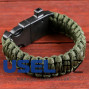 Survival bracelet 4 in 1: paracord, compass, whistle, steel