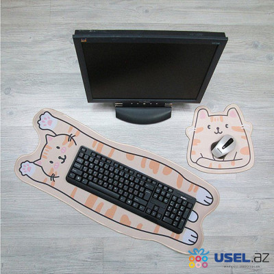 Набор ковриков для мыши и клавиатуры "Котик"
