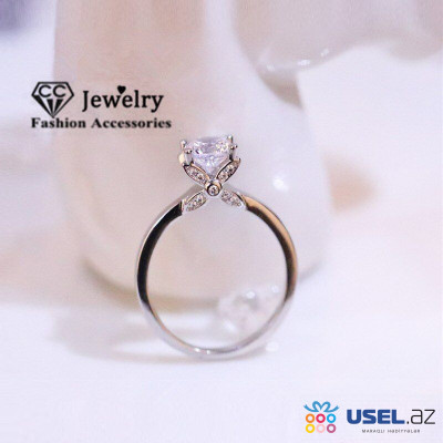 Женское кольцо CC Cubic Zircon Rings 925 Sterling Ring