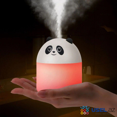 Kawaiil Panda Air Humidifier with LED Light, USB, 250 ml