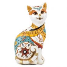 Интерьерная декоративная статуэтка "Этно кошка", 25 см