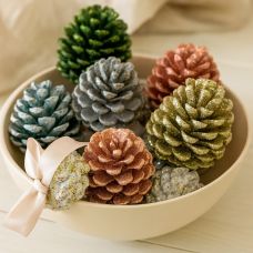 Christmas decorations pine cones