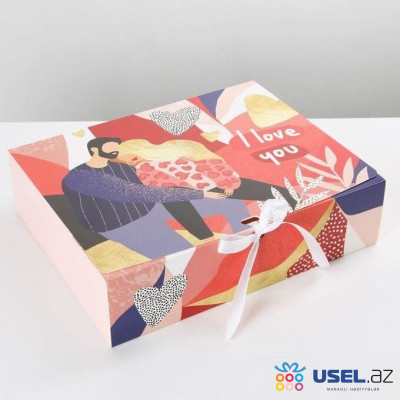 Folding gift box "I love you"