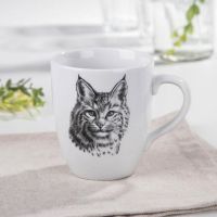 Porcelain mug "Lynx", 300 ml