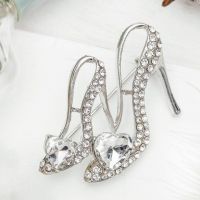 Brooch "Shoes pair", color silver