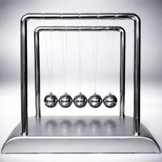 Анти-стресс маятник Ньютона, 18 см, серебро