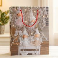 Подарочный новогодний пакет "Гномики" 32х26 см Подарочный новогодний пакет "Гномики" 32х26 см