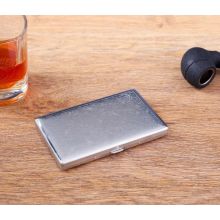 Leroy Metal Cigarette Case Silver for 10 Cigarettes
