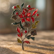 Broş «Payız budağı» rəngli