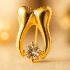 Broş “Diş”, qaşlı