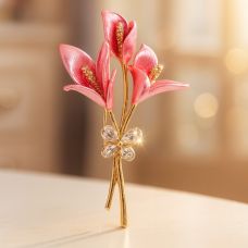 Broş “Güllər” — üçlü zanbaq