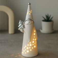 Keramika “Şaxta baba” suvenir, ağ-gümüş, 20×7×5,5 sm