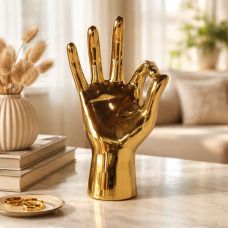 Копилка для денег Рука жест "ОК"  -цвет: золото
