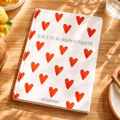 Hardcover Daily Planner “Follow Your Heart”, A5 Size, 80 Sheets