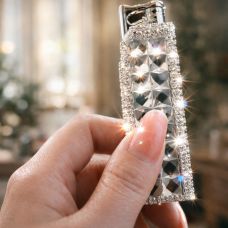 Crystal Slim Refillable Gas Lighter with Rhinestones (Mini)