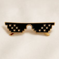"Pixel Glasses" Brooch
