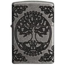 Зажигалка Zippo Luxury Armor® Tree of Life - с гравировкой Дерева Жизни, символика сакральной геометрии