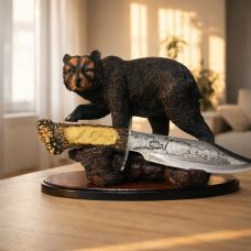 Souvenir Dagger “Bear” with Decorative Base – 30 cm Collectible Souvenir Dagger “Bear” with Decorative Base – 30 cm Collectible