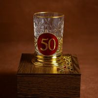 Crystal Glass “50 Years” with Gold Plated Holder